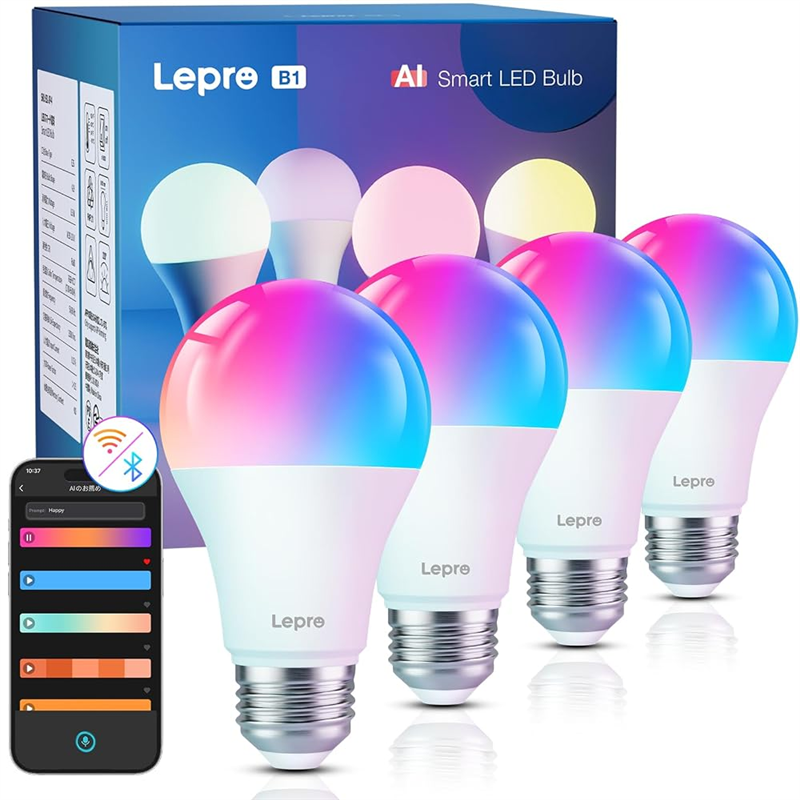 Lepro AI スマート電球 B1 (E26・4個セット)